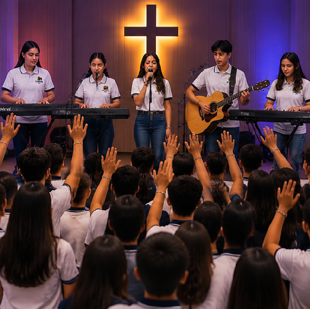 Momento de Chapel na escola